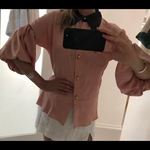 Marni blush silk blouse